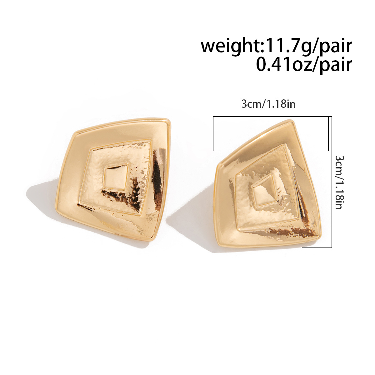 12g Weight Steel needle Ear Needle Material Drop Earrings, Ear Studs Classification 1 Pair Quantity Party, Street Occasion Alloy Material Geometric Pattern Women's Gender Polished Finish Plating Design Exaggerated, Punk Style 1 Pair Exaggerated Punk Geometric Plating Alloy Drop Earrings Ear Studs 56