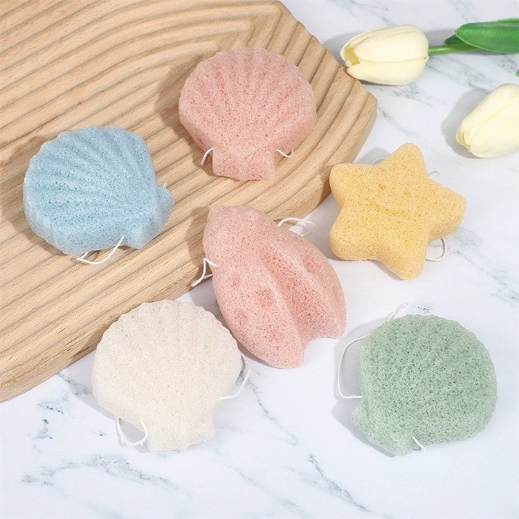 Konjac Очищающая пуховка для лица специальной формы многоцветная чистка лица для взрослых хлопковая Чистка кожи Бытовая Чистящая губка пуховка источник завод