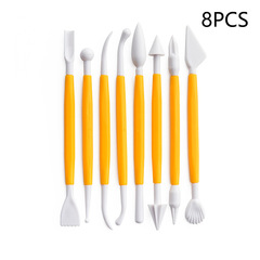 Cross-border ceramic tools 23-piece set clay sculpting carving knife round cutter mold clay pressing plate acrylic rod