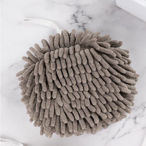 Japanese-style Chenille Hand Towel Hanging Type Hand Towel, Thickened Absorbent and Quick-Drying for Kitchen, Cute Cloth for Bathroom, Nordic Style