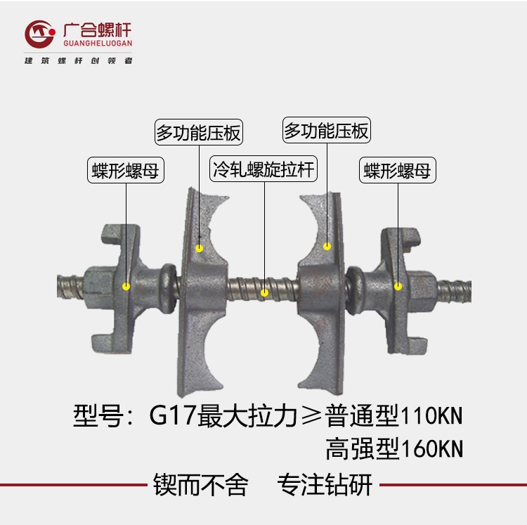 厂家现货对拉丝杆建材批发固定模板用M14建筑穿墙止水螺杆穿墙丝