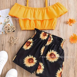 2025 hot Girls Summer Outfit Set | Cotton T-Shirt with Skirt