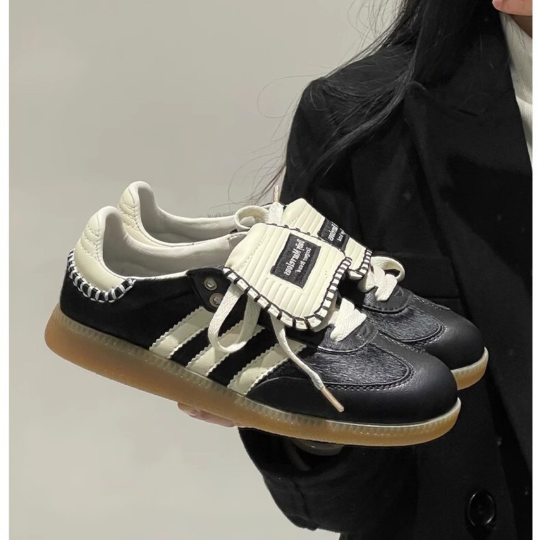 Retro Samba Three-Stripe Leopard Print Horsehair Flip-Top German Training Shoes for Women 2026 Spring/Summer New Sports Casual Forrest Gump Shoes Retro Samba Three-Stripe Leopard Print Horsehair Flip-Top German Training Shoes for Women 2026 Spring/Summer New Sports Casual Forrest Gump Shoes