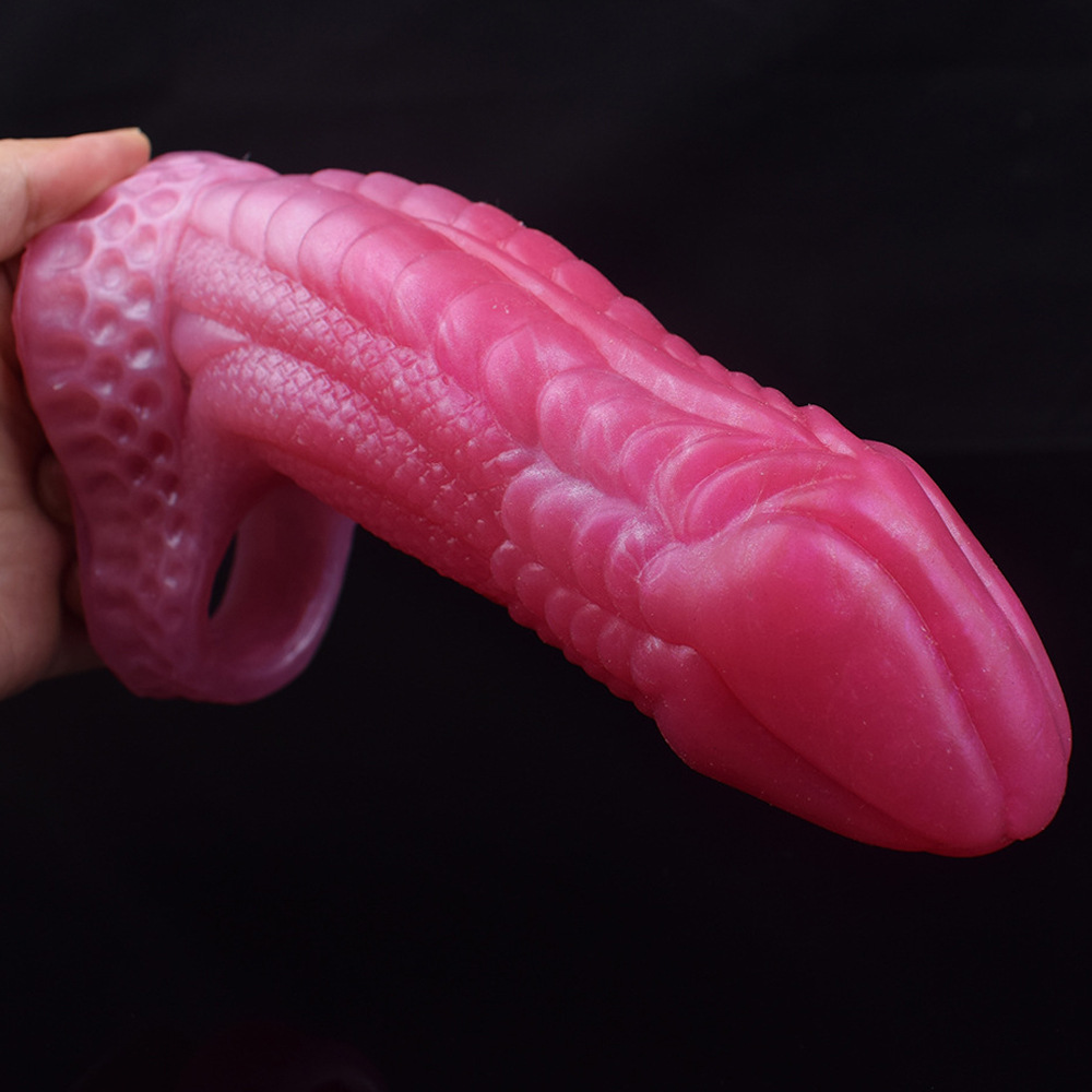 Frrk rojo dragón Pavo Real azul pene conjunto colección de hombres alargado extra grande pene conjunto Diente de lobo conjunto de juguetes sexuales para adultos