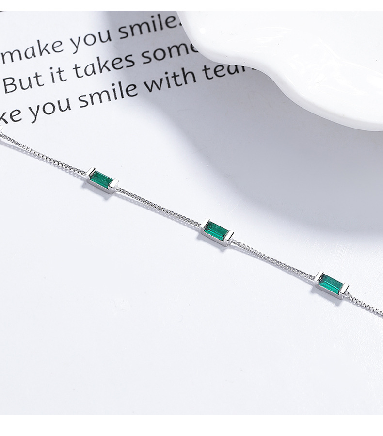 925 Sterling Silver Box Chain Bracelets Simple Style display picture 1