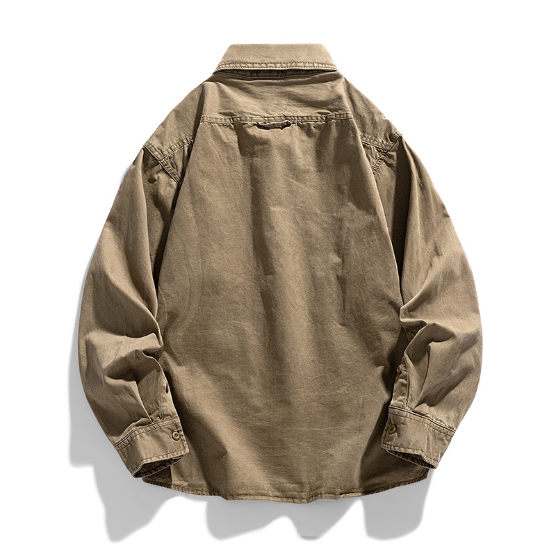 Men's Clothing Work shirt style jacket men's spring and autumn casual shirt fashion loose autumn and winter new cardigan jacket men_voghion.com