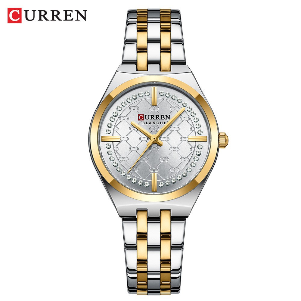 Curren Women's Watch 9096 Fashion Casual Women's Watch Steel Strap Watch Women's Watch Student Export Model