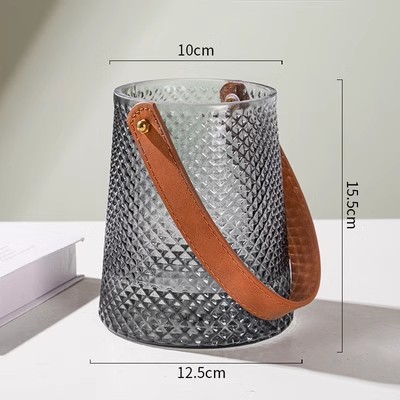 Luz florero de cristal portátil lujo simple hidropónico arreglo floral creativo escritorio decoración adornos