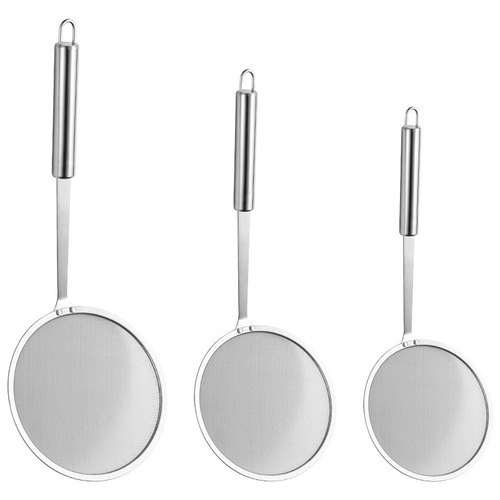 304 stainless steel oil grid colander, encrypted oil filter spoon, oil separation and oil residue removal, soy milk filter colander