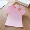 Summer cotton children's short sleeve T-shirt, colored summer clothing, jacket, with short sleeve