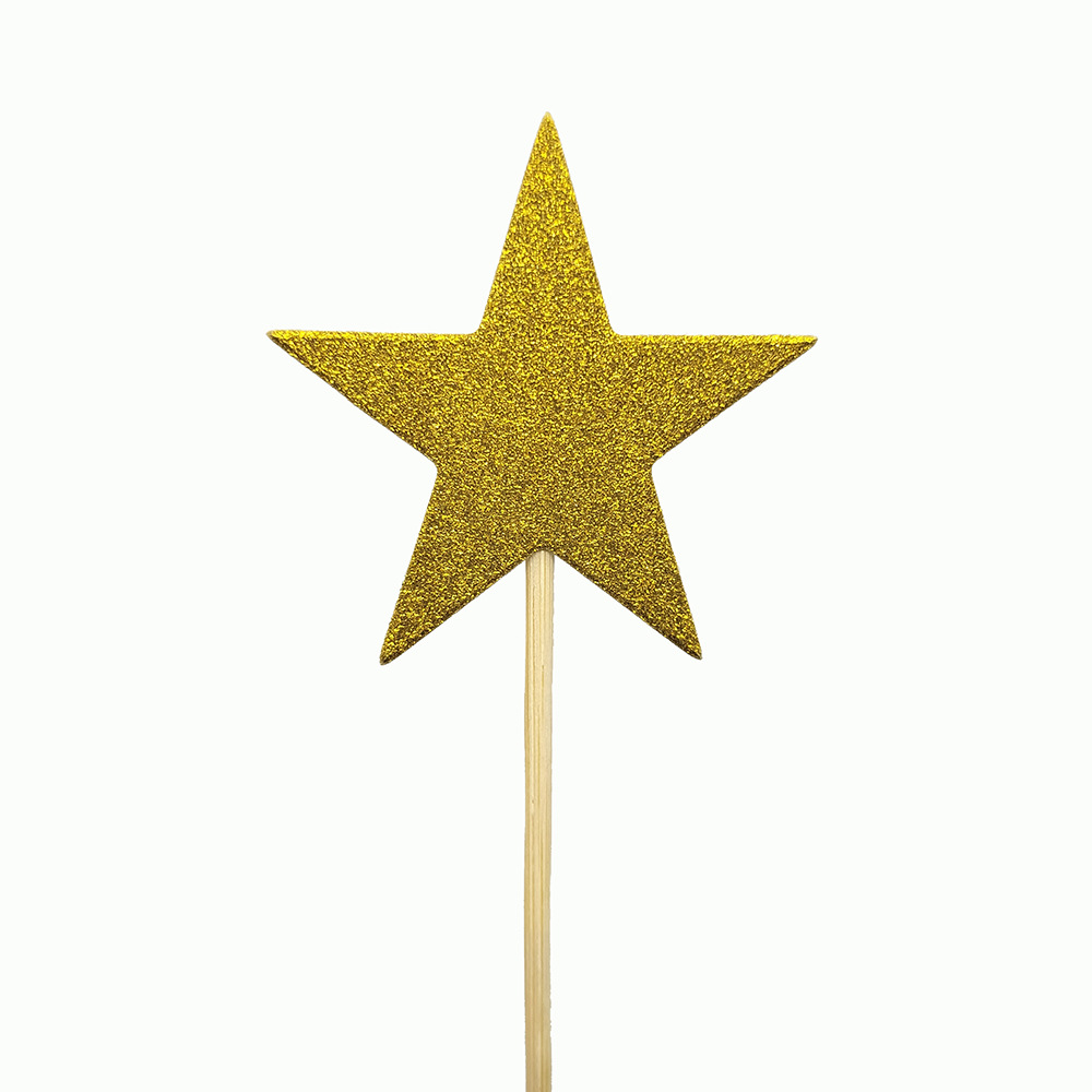 Cinco estrellas de bambú palo de fruta desechable palo de fruta plato decoración palo de fruta enchufe postre pastel fiesta decoración palo fruta tenedor