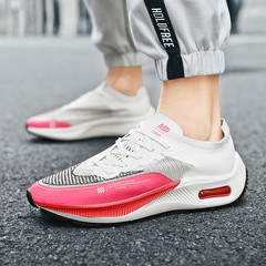 2023 New Best-Selling Couple's Summer Lightweight Breathable Hollow Carbon Plate Running Shoes on Sale Leisure Sports Shoes