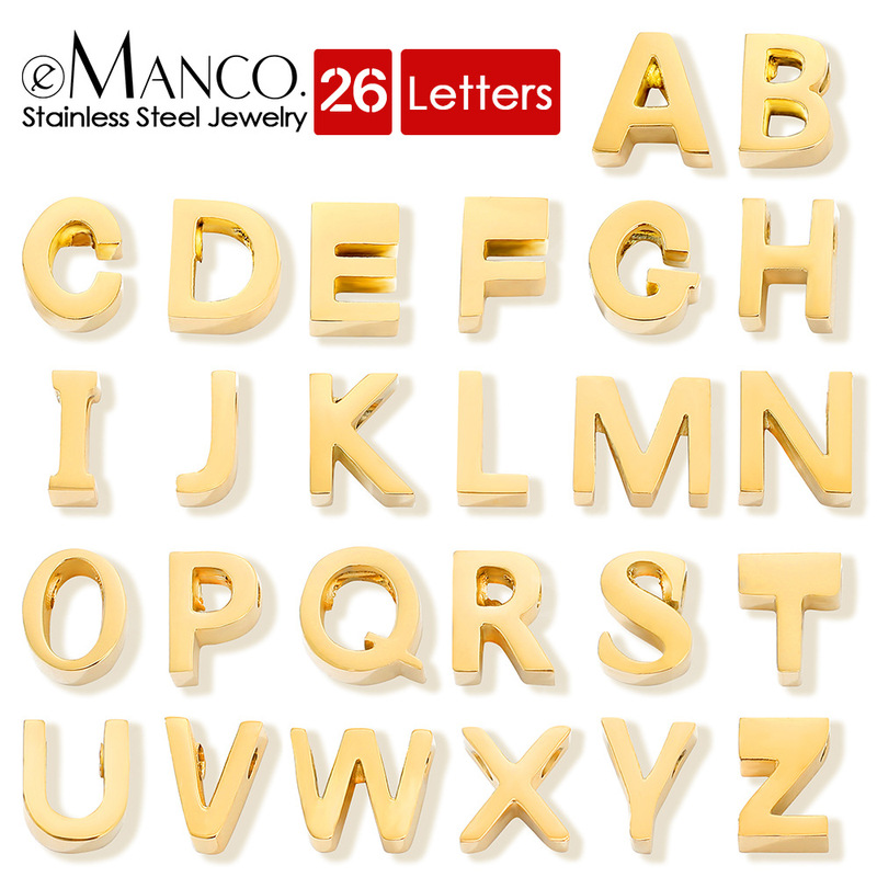 eManco supply stainless steel letter pendant accessories 26 English letter pendant diy jewelry accessories eManco supply stainless steel letter pendant accessories 26 English letter pendant diy jewelry accessories