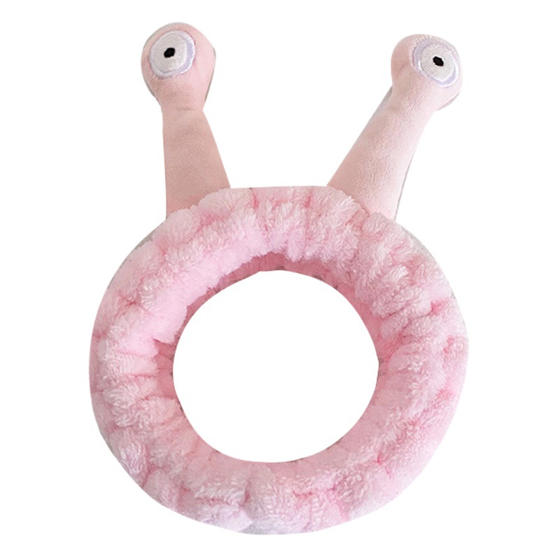 Coreano Caracol banda de pelo lindo lavado de cara banda de pelo chica divertida felpa accesorios para el cabello red pelo rojo presionando tocado