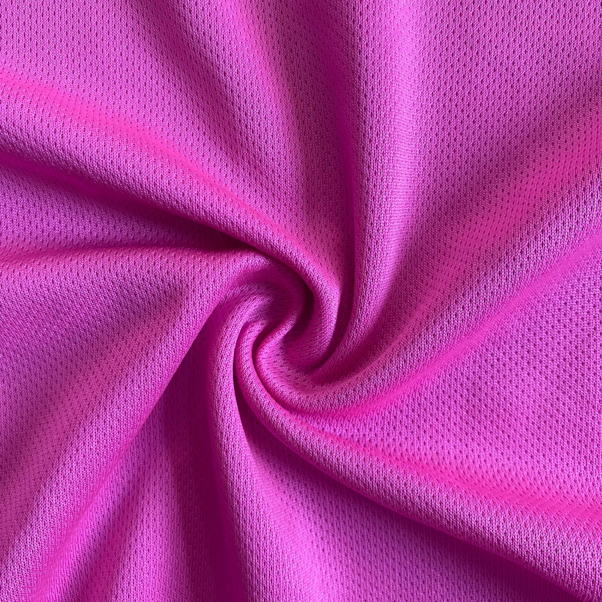 吸湿排汗米粒网眼坯布 全涤速干运动T恤面料 75D全涤小雨点面料