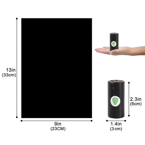 Degradable Pet Waste Bags, Convenient Pickup Bags, Black Biodegradable Dog Poop Bags, Pet Supplies