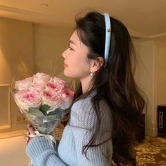 劉亦菲同款金標細發箍女外出百搭高顱頂髮飾2023新款發卡頭箍頭飾