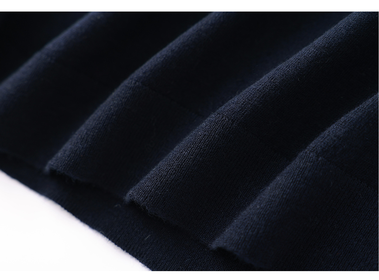 Áo cardigan len nhỏ tay ngắn dáng rộng phong cách lười biếng — màu xanh navy chi tiết 33