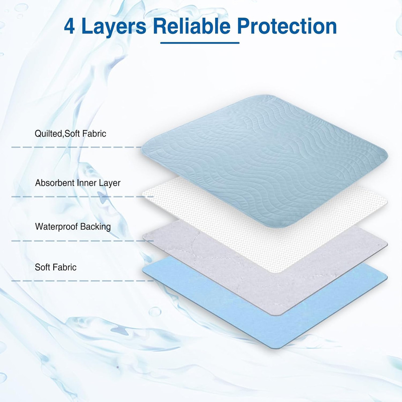 Universal Incontinence Mattress Polyester Material Reusable Waterproof Breathable Mattress Home Care Diaper Pad