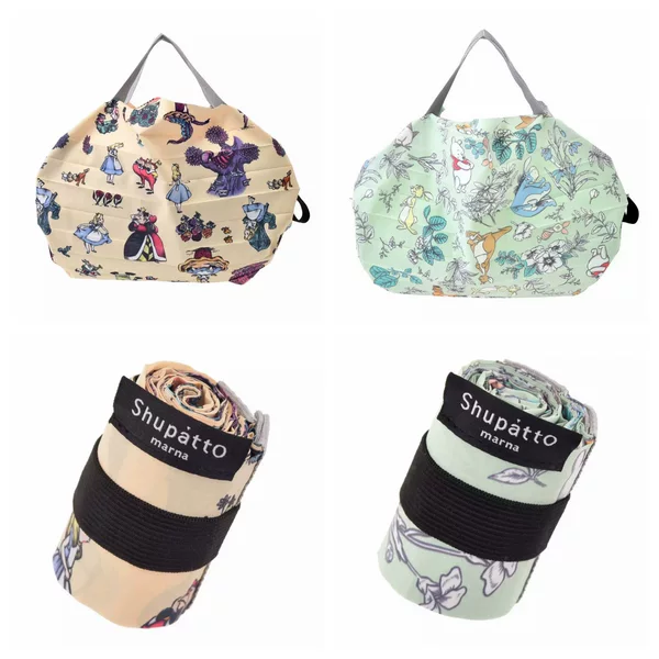 in stock Japanese Winnie the Pooh Alice Fast Folding Storage Eco Bag Shopping Bag
