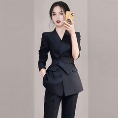 职业感轻熟风西装套装2025春秋季新款女装设计感显瘦正装两件套
