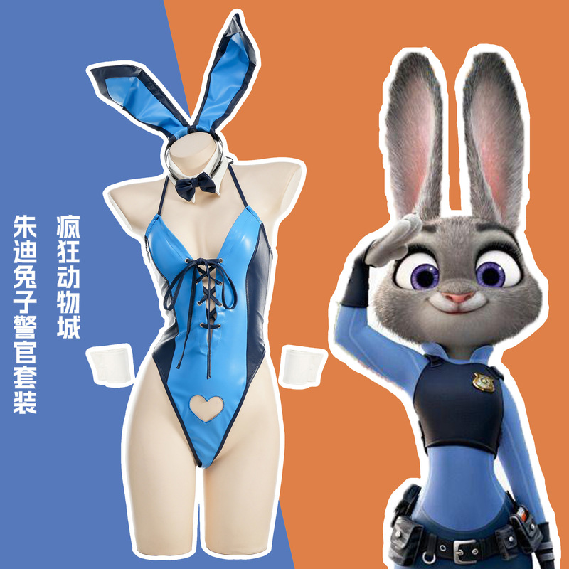 Sexy cos Suit Judy Rabbit Police Officer Bunny Private Sex Underwear Cosplay Suit C1011