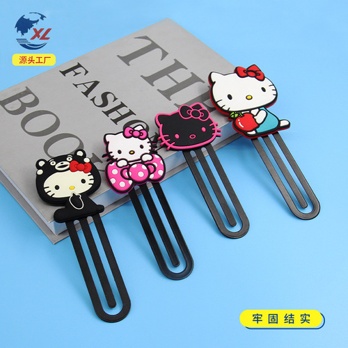 Cartoon Anime Cute Cat Metal Bookmark DIY Soft Gel Gift for Girls Exquisite High-End Study Gift