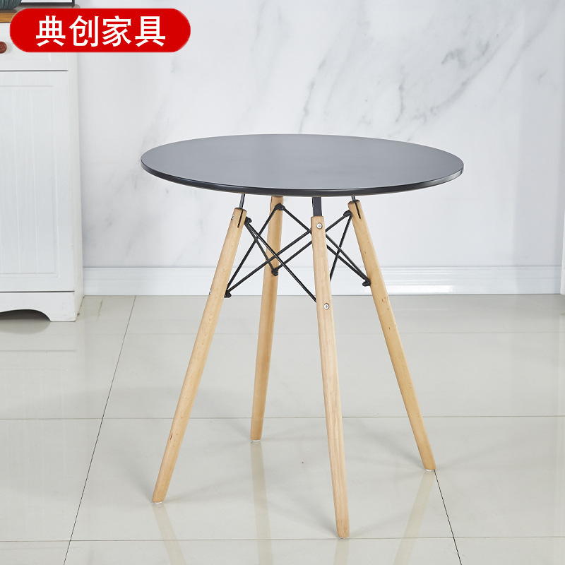 [그리드테이블] 블랙 원형테이블 60*60*75