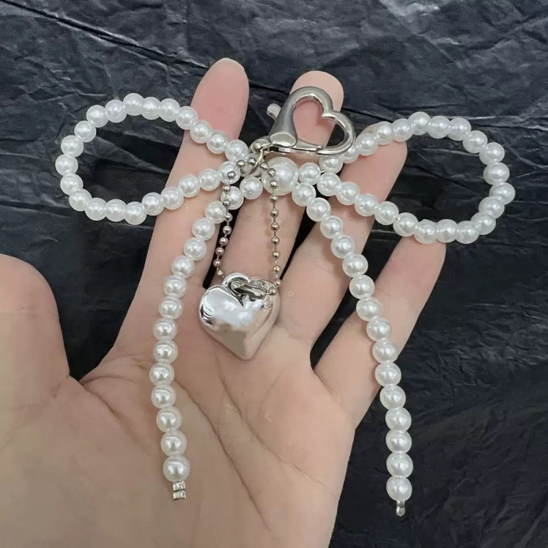 Lazo de perlas de encaje francés, sensación de alta calidad, pequeños accesorios de decoración de viento fragante, bolsos de lazo, accesorios de equipaje, accesorios