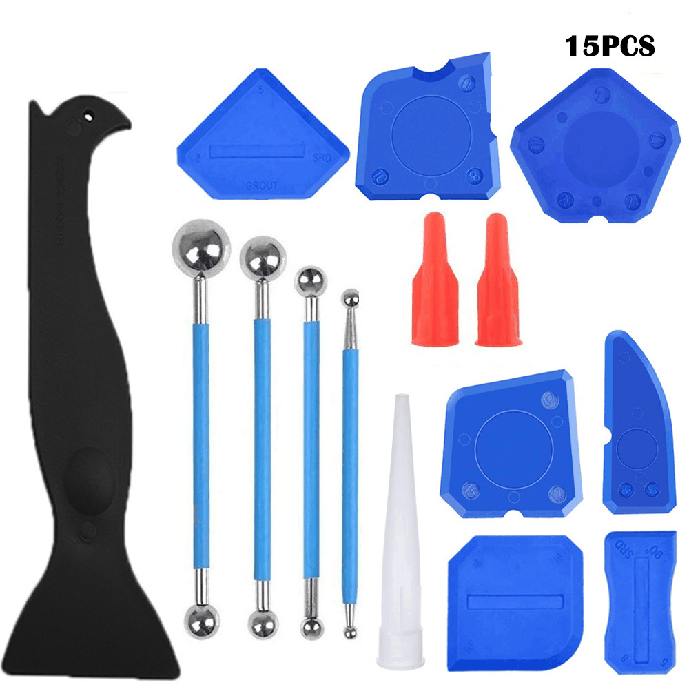 15件套2合一阳角勾刮塑料刮板阳角塑料刮板铲胶器美缝刮板