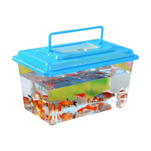Large, Medium, and Small Handheld Transparent Pet Breeding Box Turtle Tank Transport Box Plastic Goldfish Tank Closed Hamster Cage