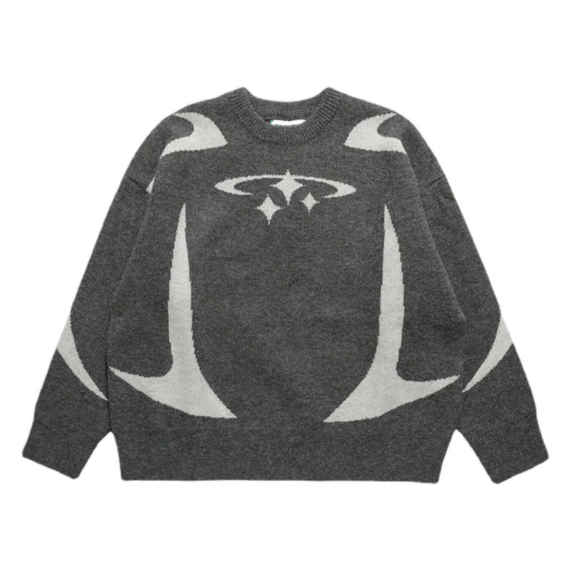 Темперамент пригородный ветер пуловер свитер женская одежда осень-зима 2025 новый свободный дикий свитер с круглым вырезом