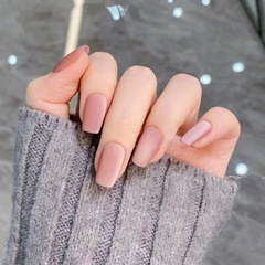 【30 pieces】Handmade velvet rose bean sand cat's eye sanding nail art, detachable, white-enhancing, high-end wearable nail art pieces