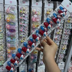 韩系高级感蓝色kt猫爱心发夹少女心复古甜美头饰刘海夹侧边碎夹