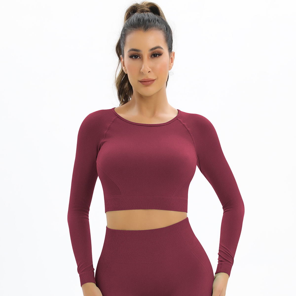 Women's Long Sleeve T-shirt For Exercise And Fitness Training_voghion.com