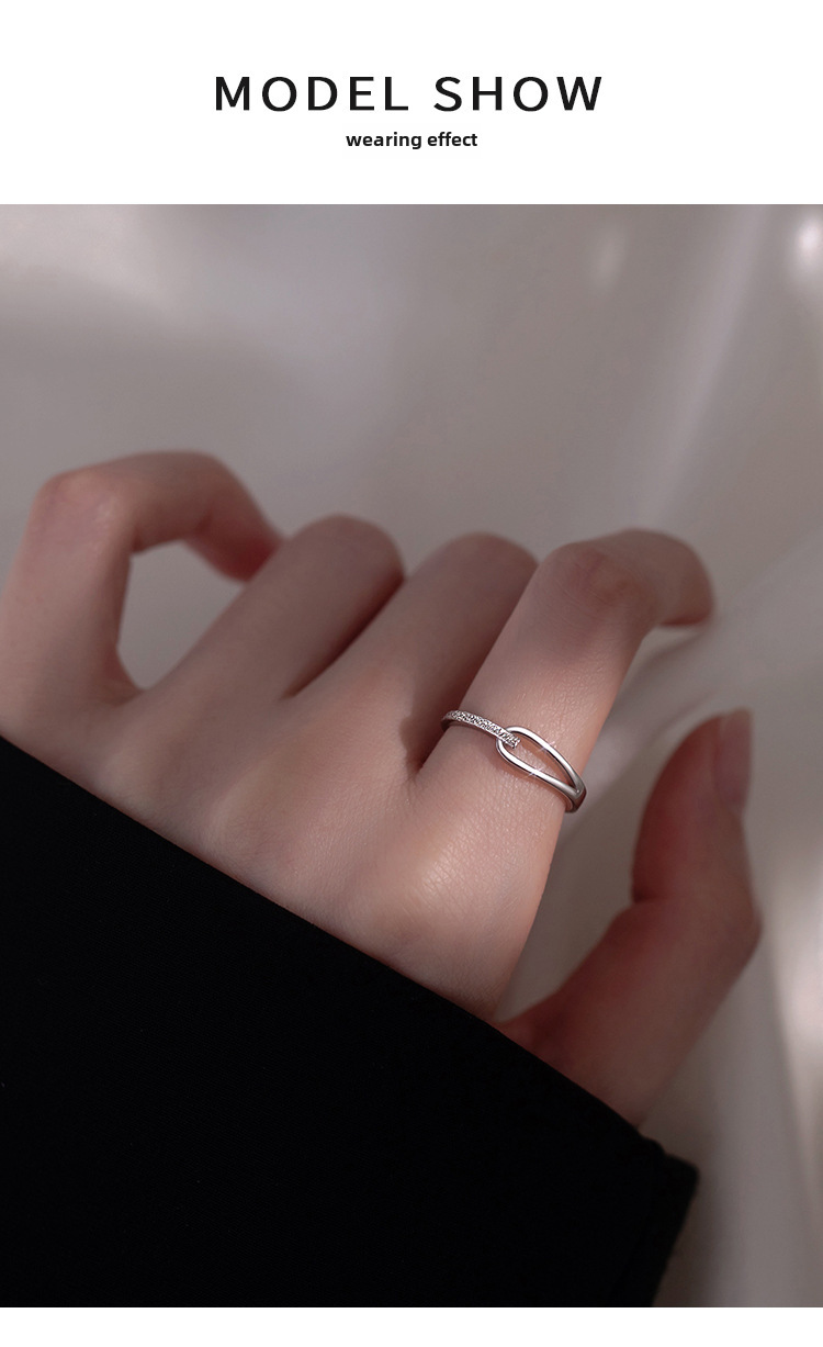 Plain Ring Self-discipline Ring Women's Tail Ring Index Finger Ring Summer Niche Design Fashion Exquisite Open Ring_voghion.com
