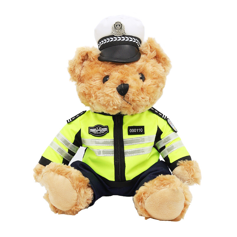 Uniforme de policía de emergencia de bomberos de policía Teddy Bear muñeca Jewel muñeca juguete de peluche regalo