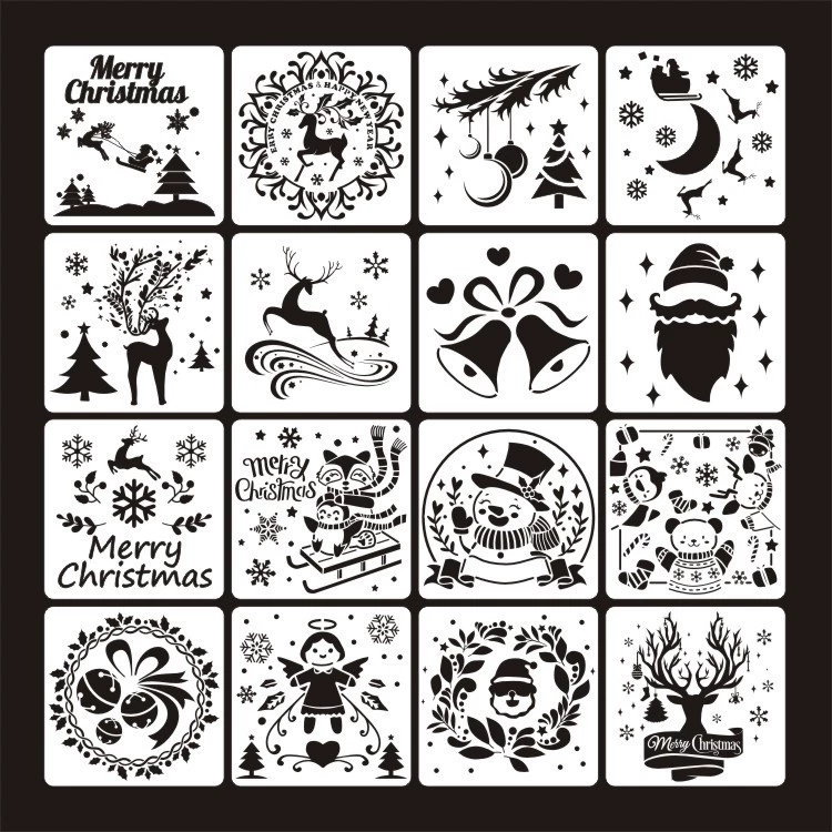 Самый продаваемый шаблон для рисования Amazon, европейский и американский рождественский шаблон для рисования, вырезанный шаблон для рисования своими руками, настройка шаблона для рисования