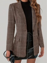 F 30024 Tweed Checkered Short Blazer ����С��װ���� �羳ר