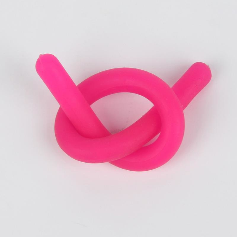 Color transfronterizo de descompresión sensorial visual TPR fideos de goma suave cuerda elástica juguete DIY ventilación descompresión tensión fideos