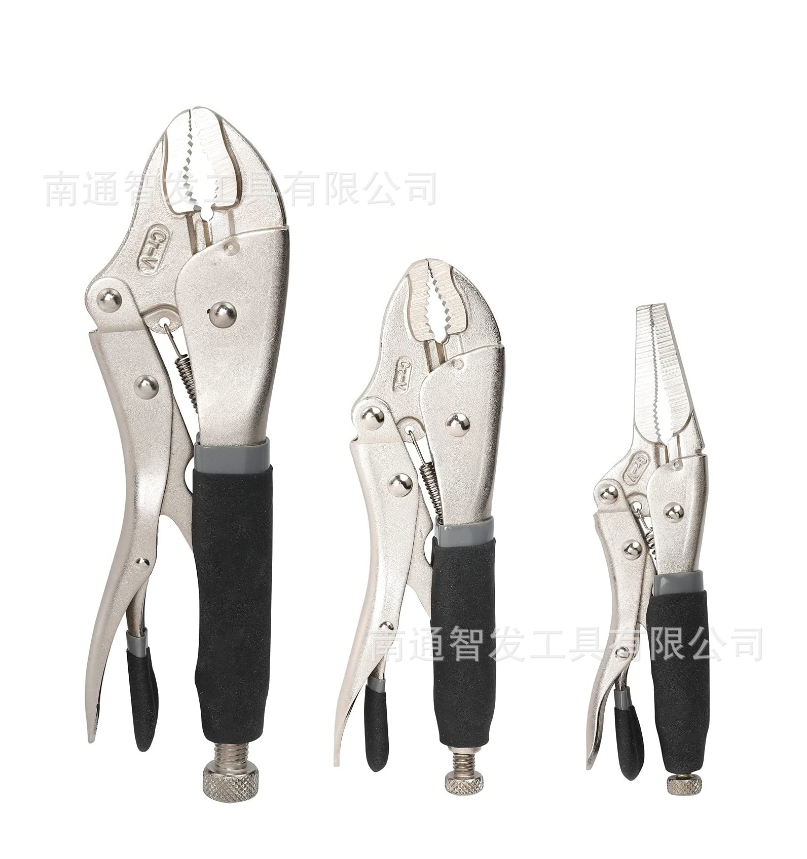 工厂直销-3件套双色沾塑大力钳组套（ 6.5寸 7寸 10 寸）-3件套光