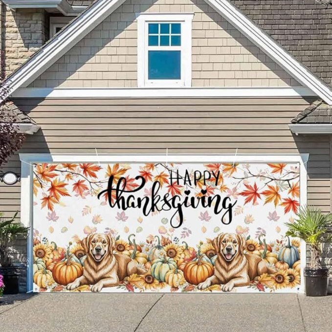 Amazon's New Autumn Golden Retriever Pumpkin Theme Garage Background Cloth Decoration Outdoor Holiday Scene Layout Flag Amazon's New Autumn Golden Retriever Pumpkin Theme Garage Background Cloth Decoration Outdoor Holiday Scene Layout Flag