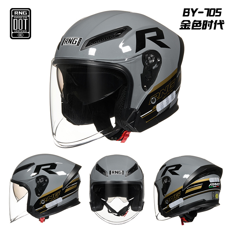 RNG marca 3 / 4 casco de motocicleta casco de bicicleta auriculares Bluetooth casco de motocicleta masculino casco de mujer