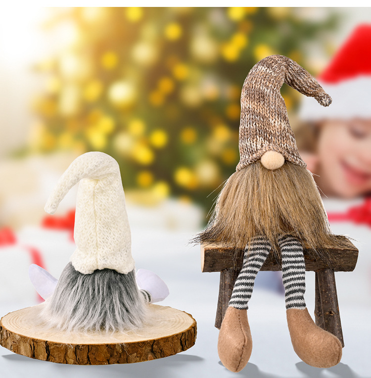 Cross-border New Christmas Decorations Faceless Baby Doll Hanging Leg Ornaments Nordic Forest Old Dwarf Rudolf display picture 6