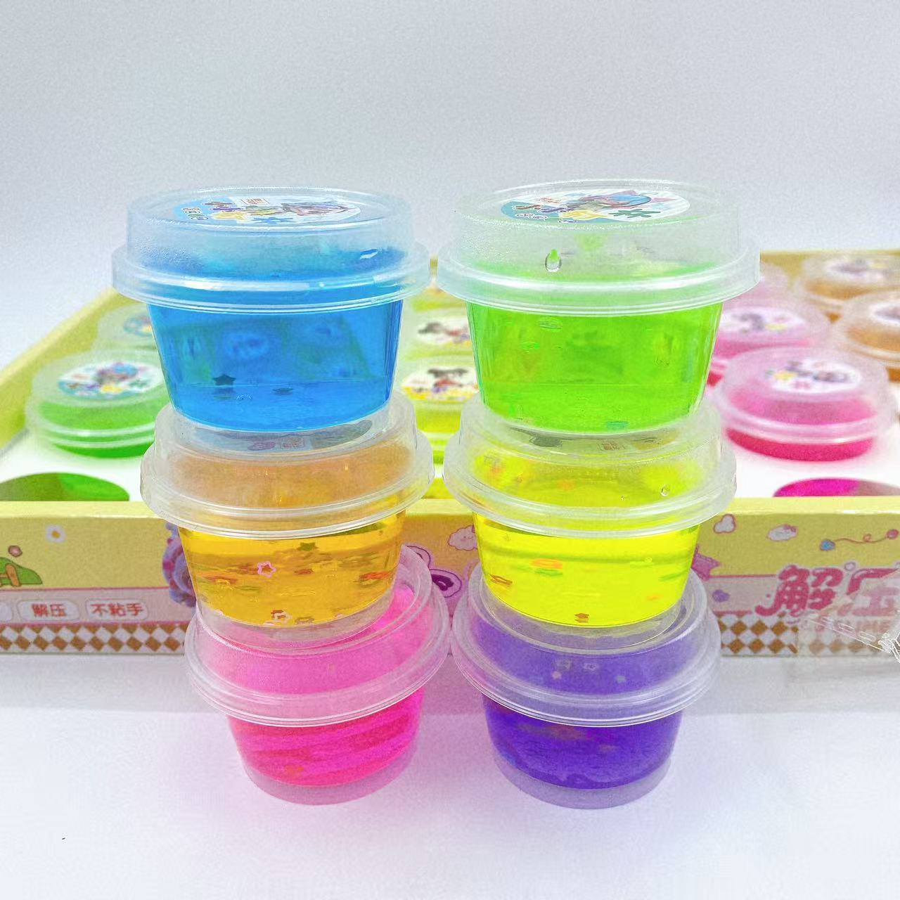 Nuevo pudín pequeño pegamento espumante colorido permeable barro de cristal slime no mancha barro de color alrededor de la escuela 1 lote de yuanes