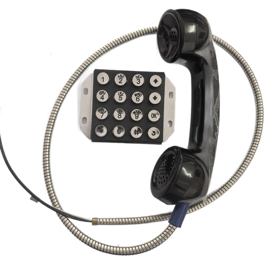 아연 합금 16 비트 산업용 키보드 전화 디지털 입력 전화 핸들 핸드셋 걸려있는 포크 어셈블리