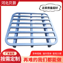 可堆叠物流周转钢制铁托盘厂家供应川字单层托盘圆角喷塑重型托盘