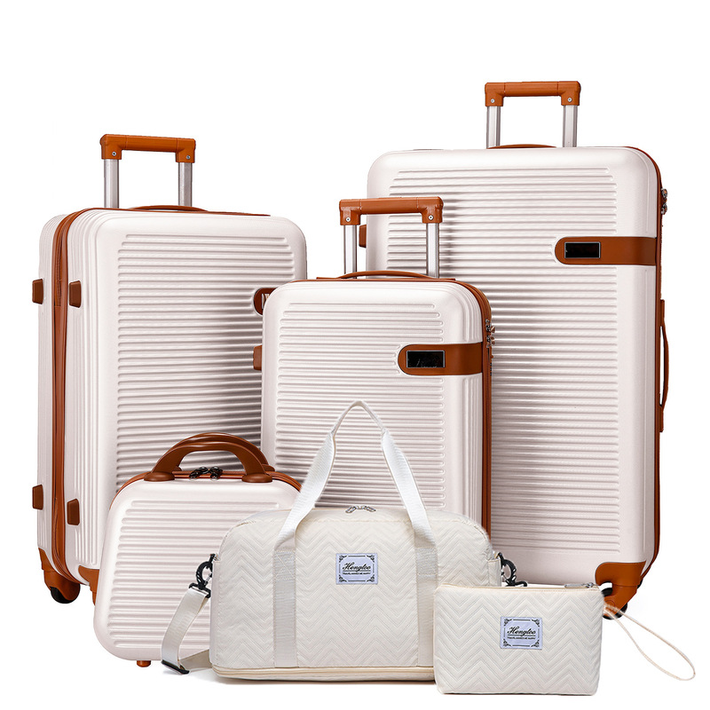 Six-piece ABS trolley case explosion-proof zipper universal wheel luggage case luggage case luggage case suit light