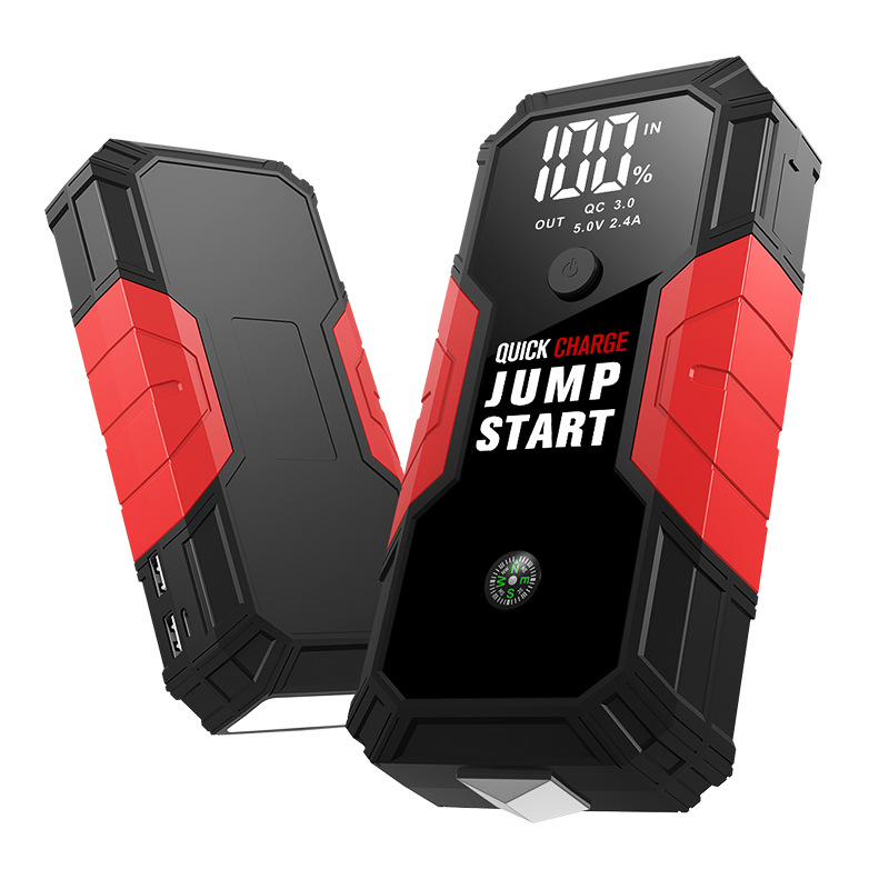 Arrancador de emergencia portátil para coche de 12V, fuente de alimentación de respaldo, arrancador de batería de gran capacidad.