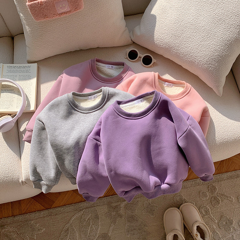 Velvet demi-season children's warm warm sweatshirt for men and women…